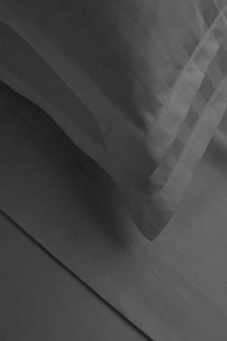 Juego de sábanas de satén de algodón Dobby - Gris oscuro
