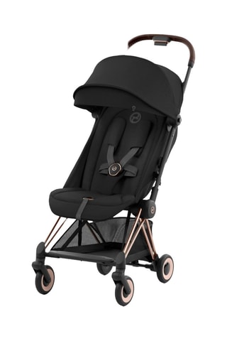 Silla de paseo Coya - Negro - Chasis Rosegold - Desde recién nacido hasta 4 años - Hasta 22 kg
