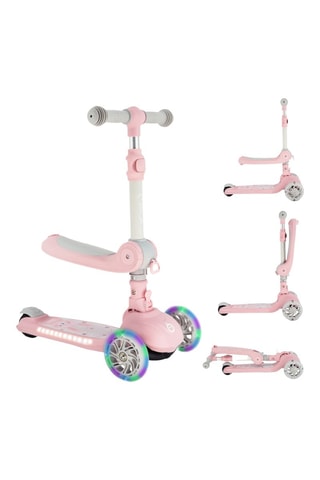 Trottinette 2-en-1 avec siège - Rose - Dès 1 an - Jusqu'à 50 kg