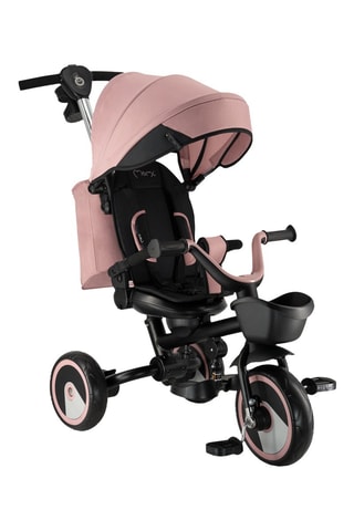 Tricycle évolutif Ivi - Rose - De 9 mois à 4 ans - Jusqu'à 25 kg - Noir et rose