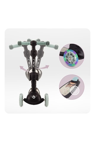 Trottinette 2-en-1 avec siège - Noir - Dès 1 an - Jusqu'à 50 kg