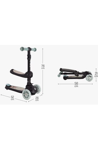 Trottinette 2-en-1 avec siège - Noir - Dès 1 an - Jusqu'à 50 kg