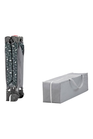 Lit parapluie - De 0 à 3 ans - 80 x 22 x 22 cm - Gris et noir