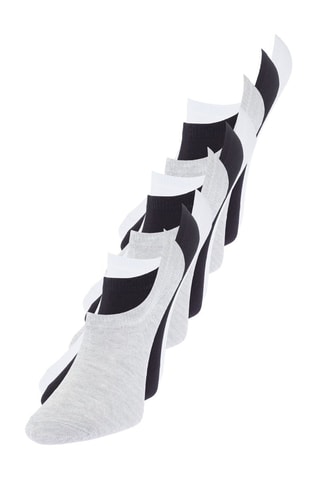10 paires de socquettes - Blanc, gris et noir