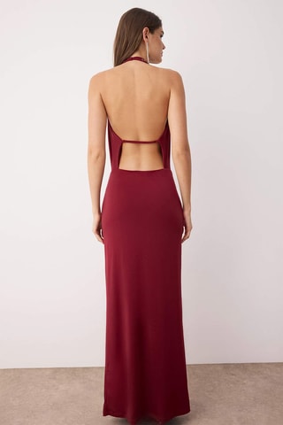 Robe fourreau - Blanc et rouge