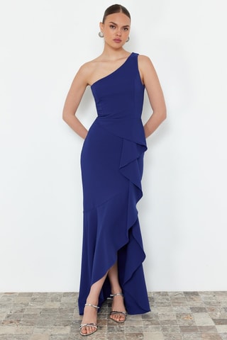 Robe asymétrique - Bleu