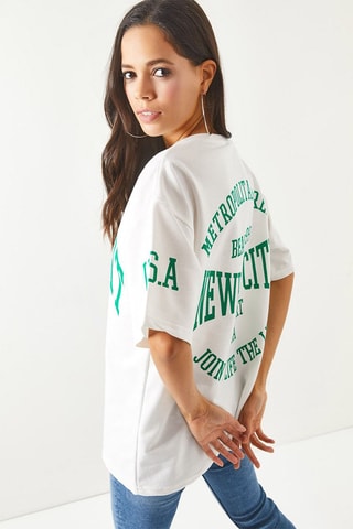 T-shirt oversize - Blanc