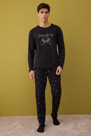 Pyjama - Blanc, noir et rouge