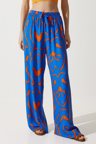 Pantalon palazzo - Bleu