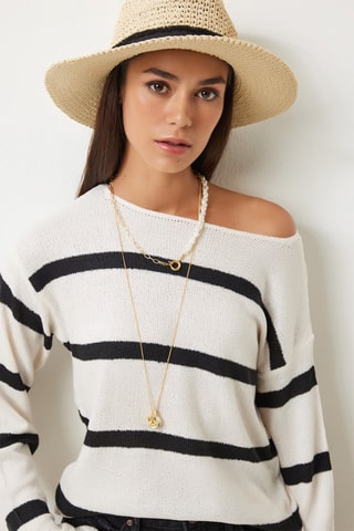 Pull - Noir et marron