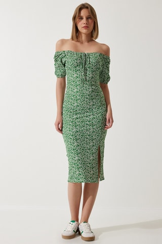Robe - Vert et blanc