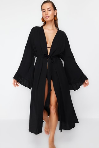 Kimono de plage - Noir