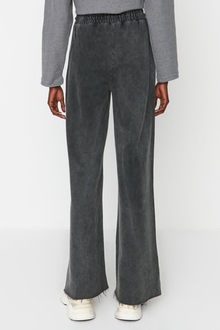 Pantalon taille haute - Gris