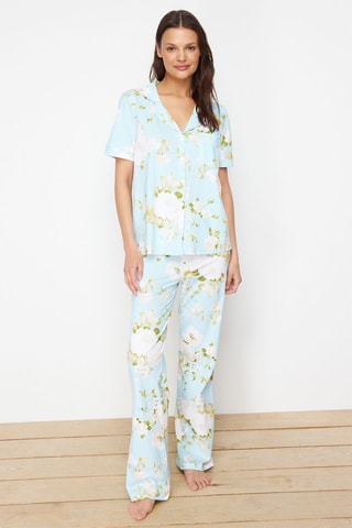 Pyjama 2 pièces - Blanc, bleu et vert