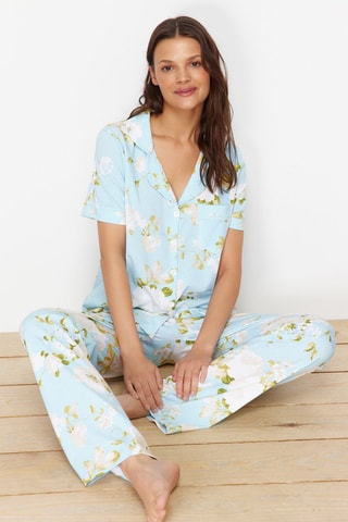 Pyjama 2 pièces - Blanc, bleu et vert