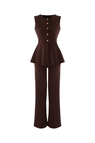 Top et pantalon - Marron