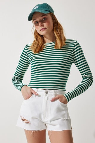 T-shirt slim - Vert