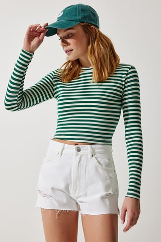 T-shirt slim - Vert