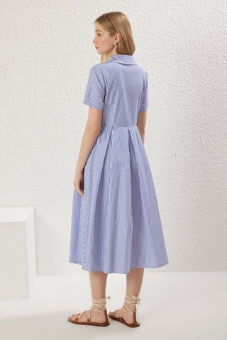 Robe midi - Bleu