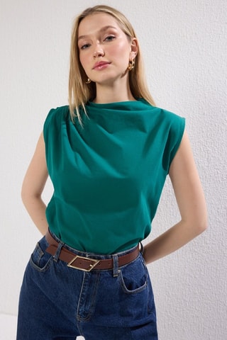 Top - Noir et vert