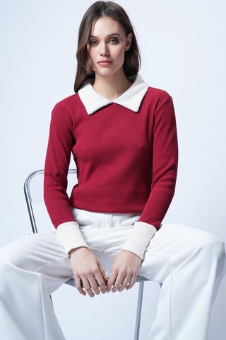 Pull - Blanc et rouge