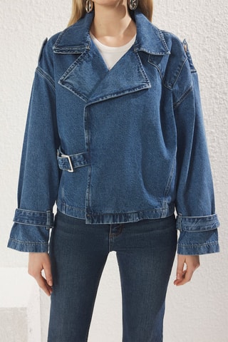 Blazer oversize en jean - Bleu