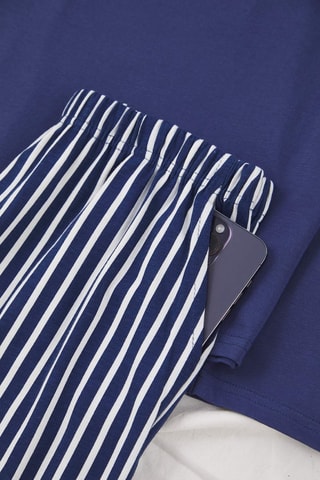 Pyjama - Blanc, noir et bleu