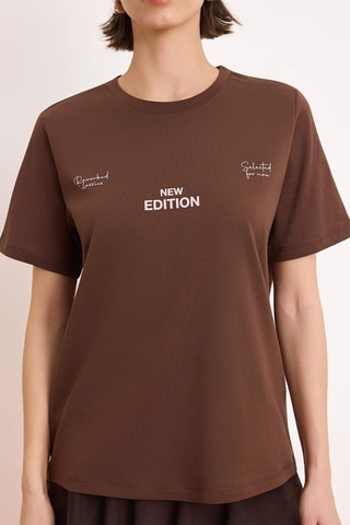 T-shirt regular - Marron
