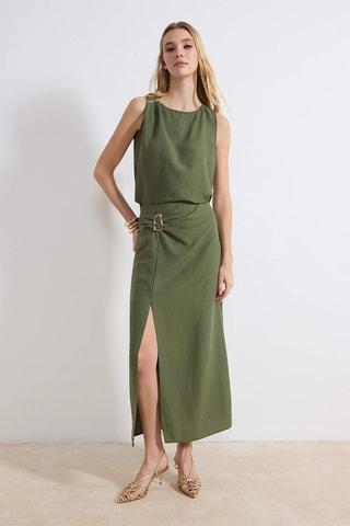 Top et jupe droite - Vert