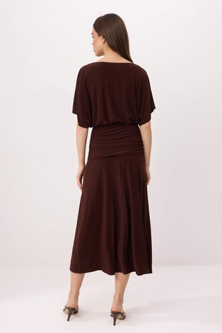 Robe midi - Marron