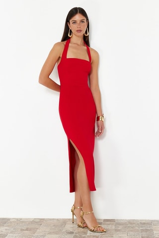 Robe fourreau - Rouge