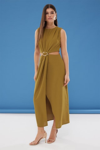 Robe midi - Vert