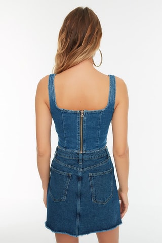 Top en jean - Bleu