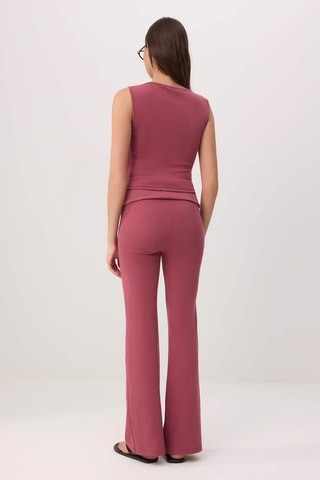 Top et pantalon taille haute - Rose