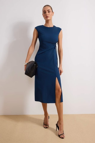 Robe droite - Bleu foncé