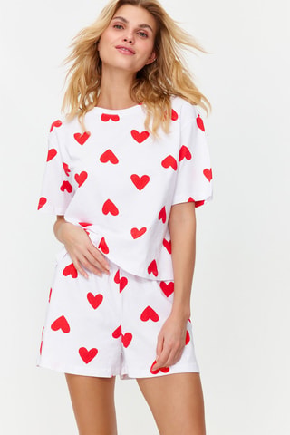 T-shirt et short - Blanc et rouge
