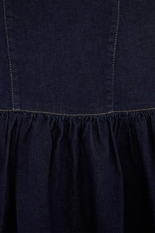 Robe taillebasse en jean - Bleu marine