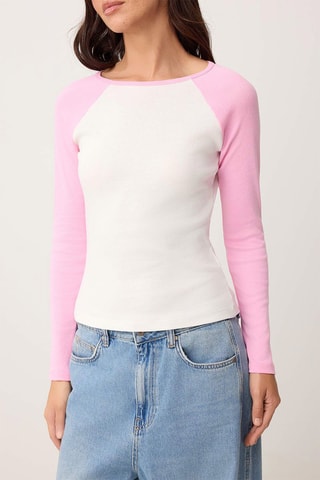 T-shirt - Blanc et rose