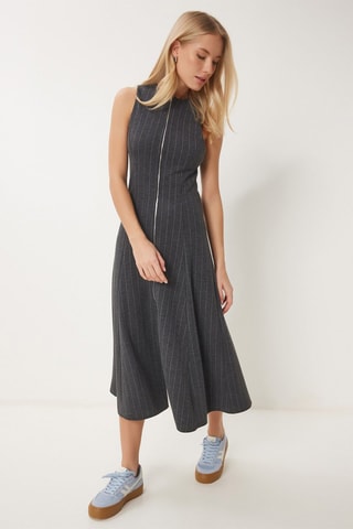 Robe midi - Gris