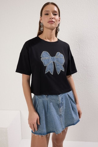 T-shirt - Noir et bleu