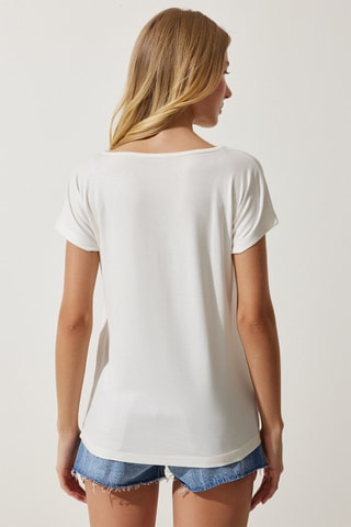 Blouse - Blanc et beige