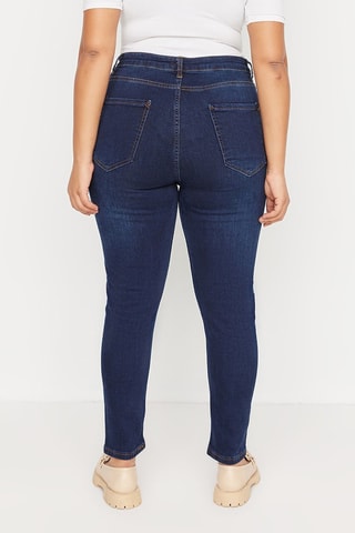 Jean skinny taille haute - Bleu