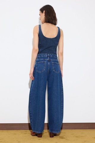 Jean taille haute - Bleu