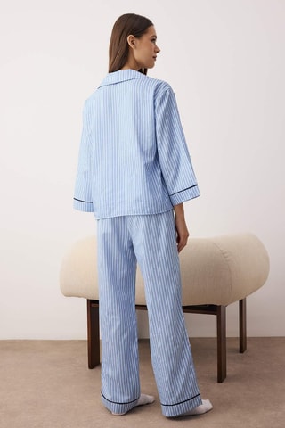Pyjama - Blanc, noir et bleu
