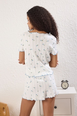 Pyjama - Blanc, bleu et vert