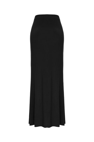 Jupe drapée taille haute - Noir