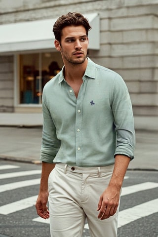 Chemise regular - Vert