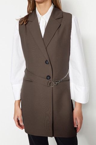 Blazer sans manches - Marron
