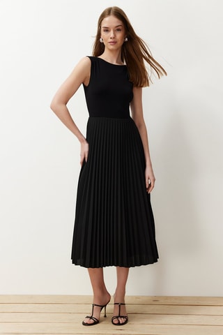 Robe plissée - Noir