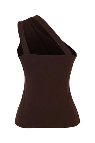 Top asymétrique - Marron